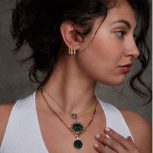 Load image into Gallery viewer, Sylvia single diamond two-sided hoop