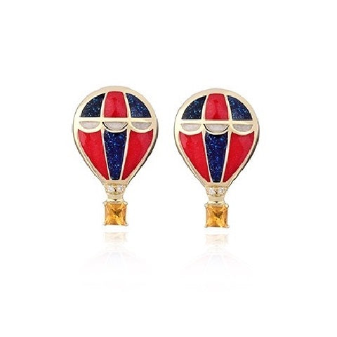 Hot-air balloon earrings in Fire