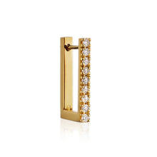 Load image into Gallery viewer, Sylvia single diamond pave hoop
